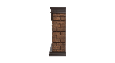 Портал Firelight Bricks Wood 30 камень коричневый, шпон темный дуб